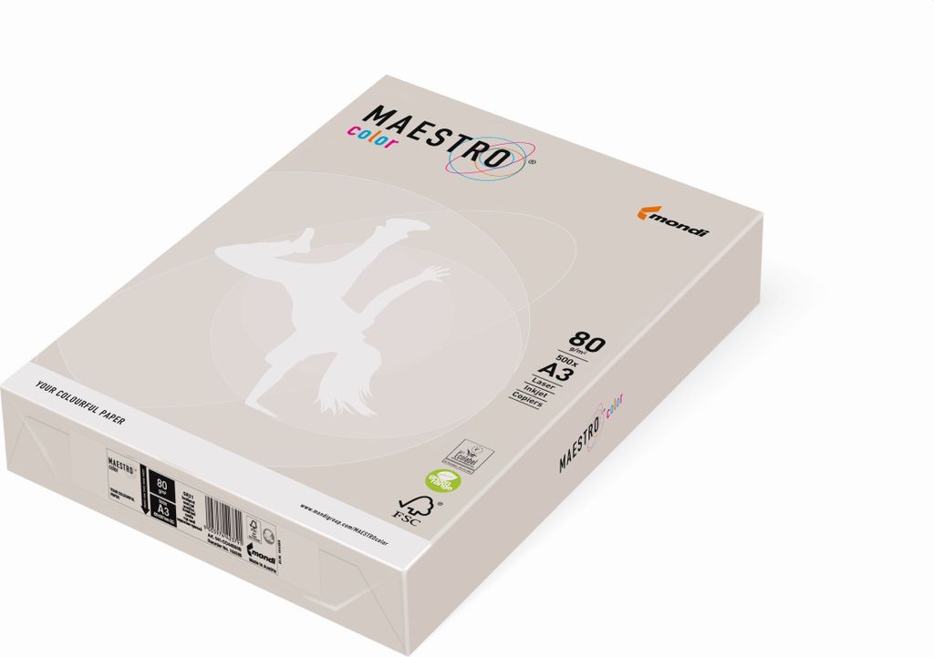 Mondi Maestro Color grau 80g/m² DIN-A3 - 500 Blatt GR21