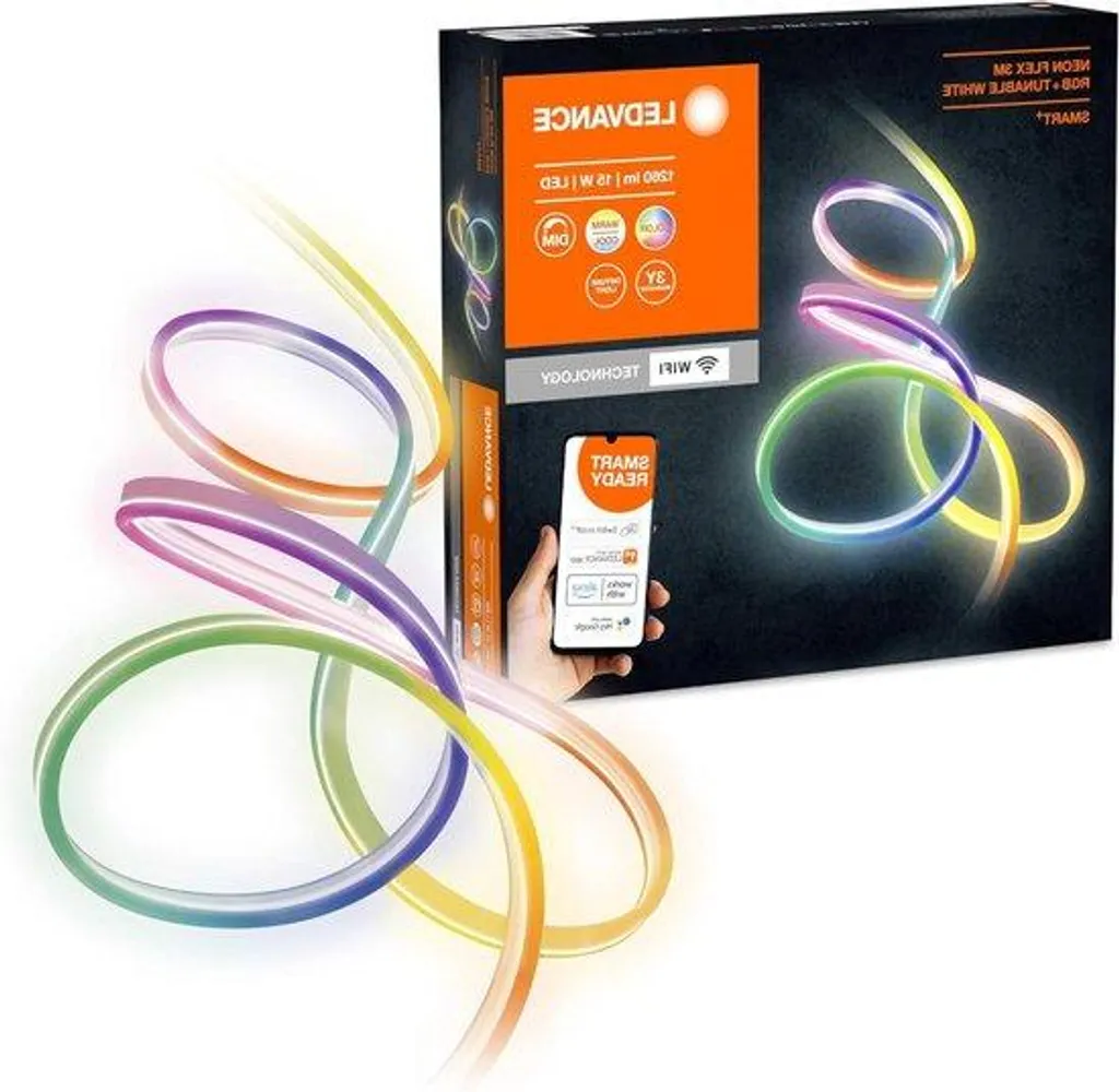 Guirlande lumineuse LED flexible 3M Smart RGBW IP44 pour extérieur