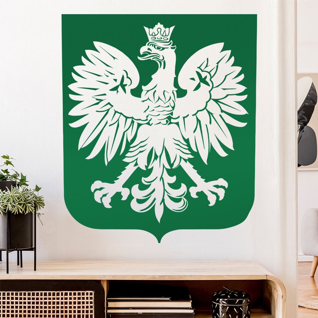 Polen Wappen Wandtattoo Wandaufkleber Wall Sticker - Dekoration, Küche, Wohnzimmer, Schlafzimmer, Badezimmer
