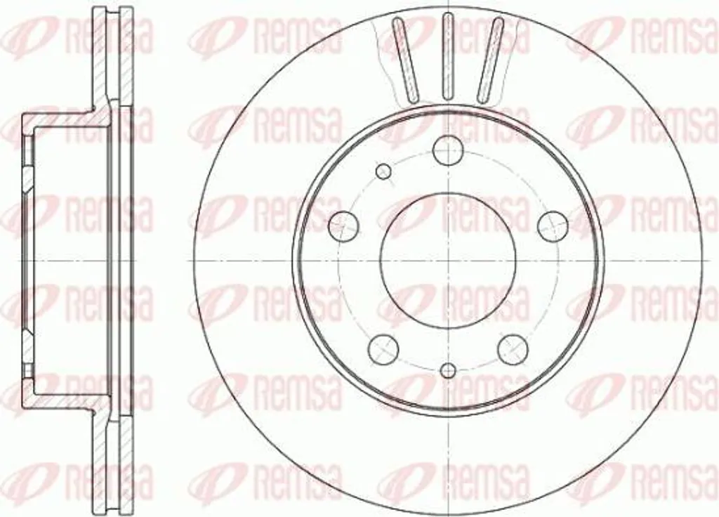 Disques de frein ventilés REMSA 6504.10 pour châssis Jumper et Boxer