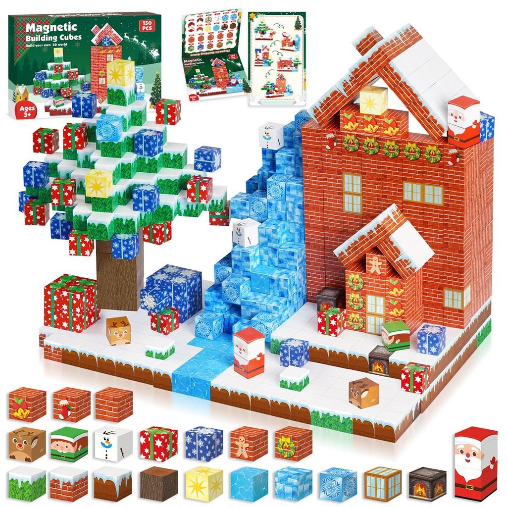 Magnetische Bausteine,150 Teile Magnetbausteine Kinder,Magnetische Spielzeug Magnetspielzeug Magnete Kinder,Spielzeug ab 3 4 5 6 7 8 9 Jahre Jungen...