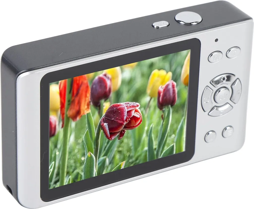 Appareil photo compact Point-and-Shoot 4K 64 MP argenté écran 2,8"