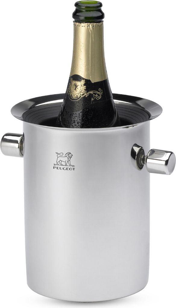 PEUGEOT Weinkühler SEAU EQUILIBREUR 19cm Edelstahl Wärmeaustausch Sekt Kühlakkus