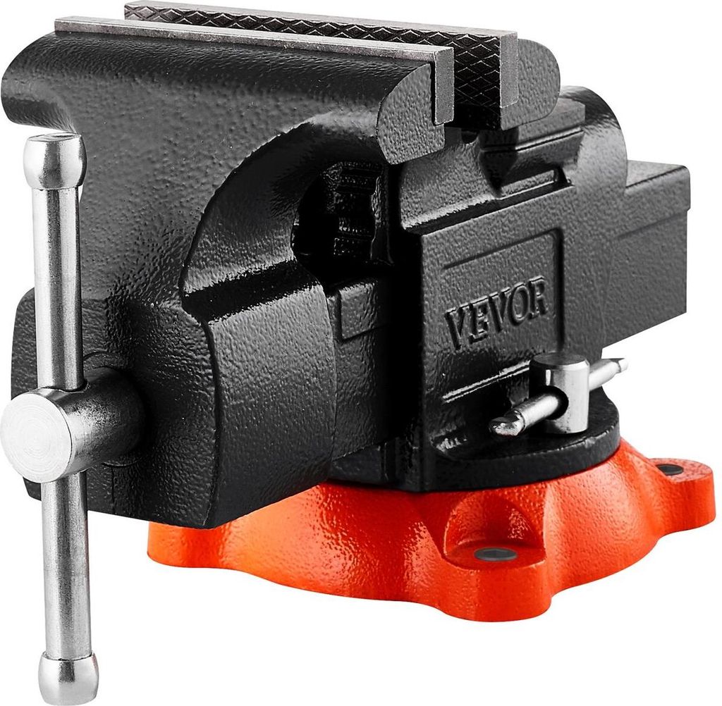 5" Bench Vise Multipurpose Heavy Duty Ductile Iron Swivel Locking Base