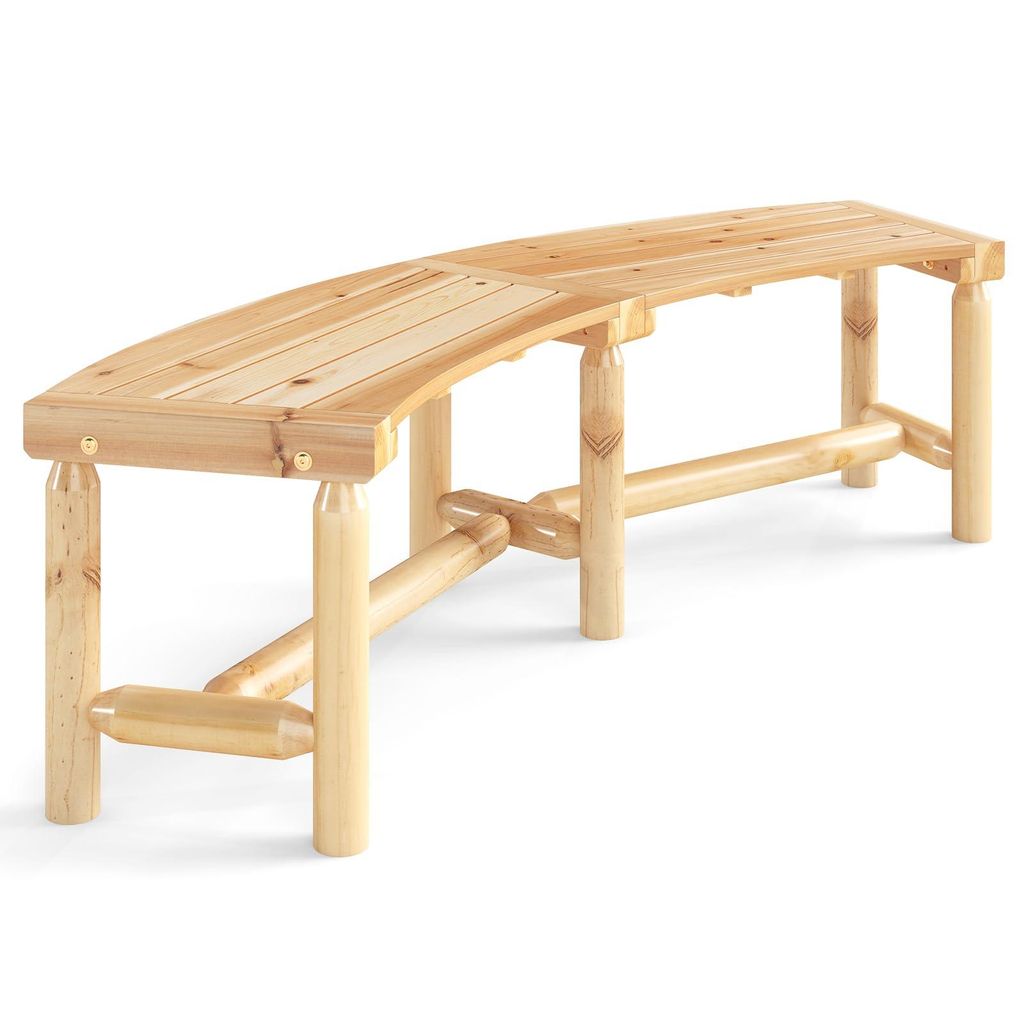 A wooden garden bench on a white background.