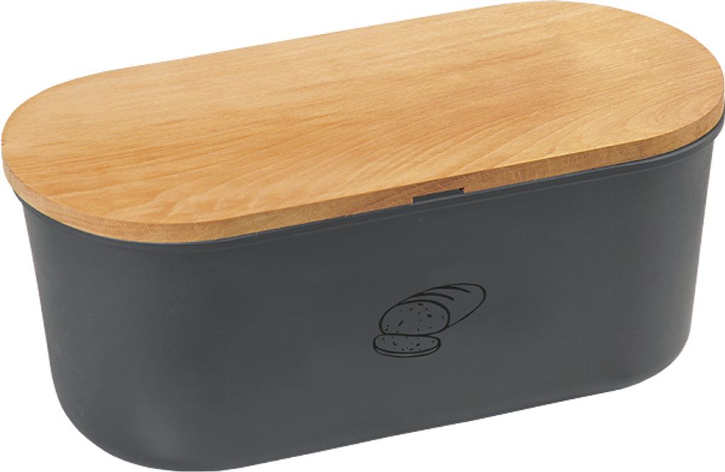 KESPER Brotbox, Brotkasten, grau Melamin – mit Produktbild 