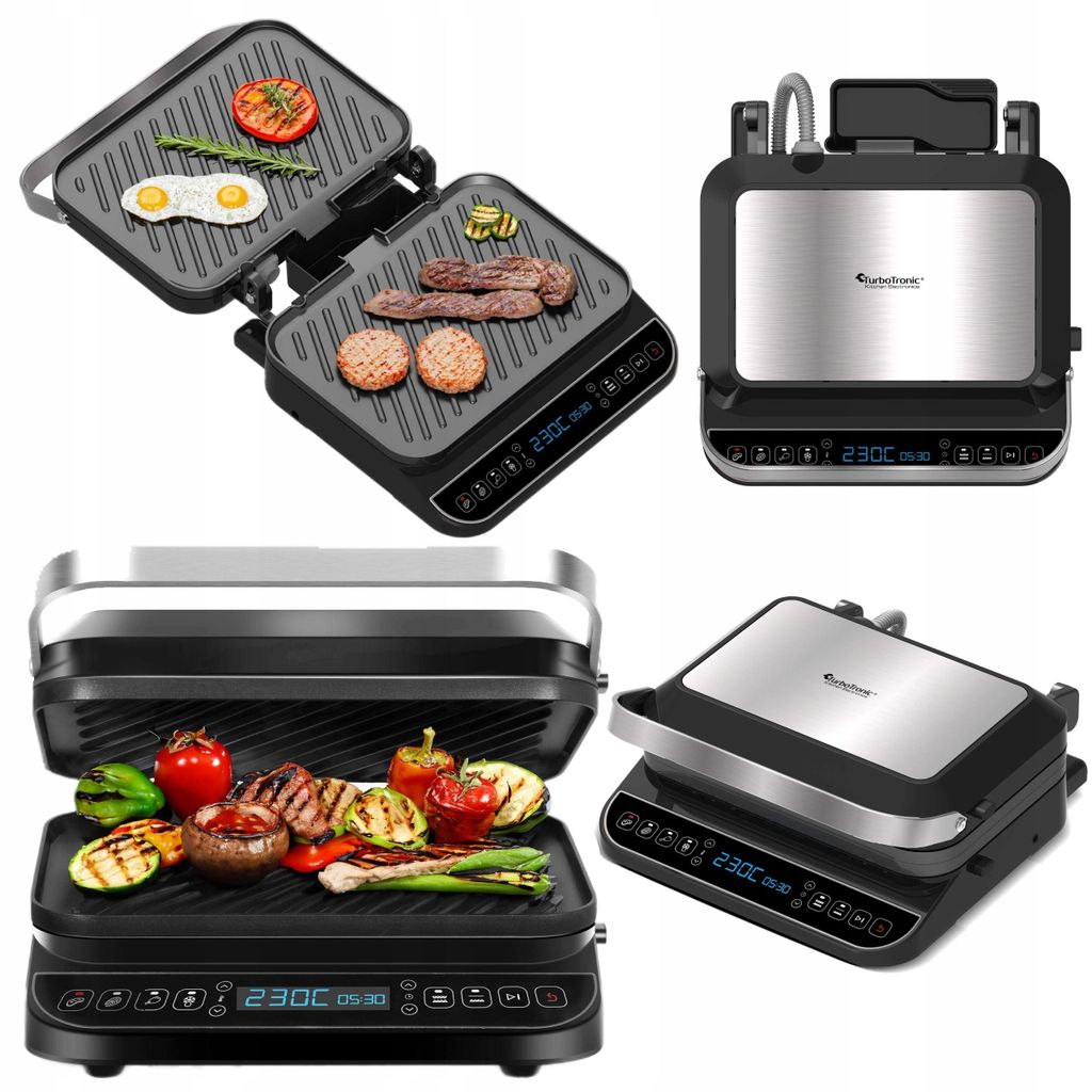 Grill elektryczny opiekacz rozkładany balkon TurboTronic Zdjęcie produktu 