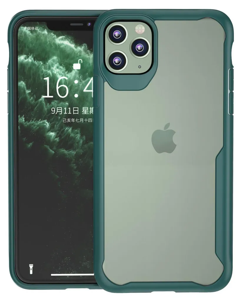 Custodia protettiva per Apple iPhone 11 Pro XI 2019 5,8 pollici Custodia sottile Custodia per telefono cellulare TPU all'aperto Antiurto Protezione extra Leggero Verde