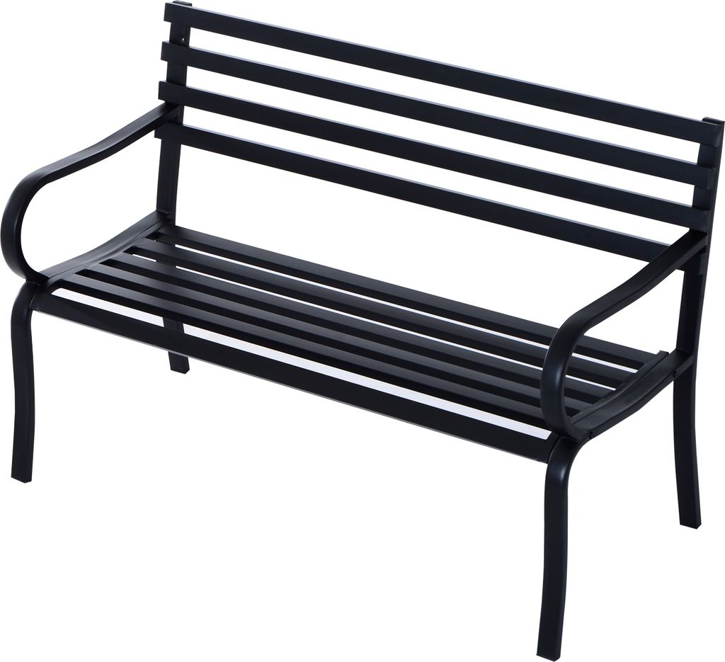 Outsunny Gartenbank Sitzbank Bank Metall Gartenmöbel Produktbild 
