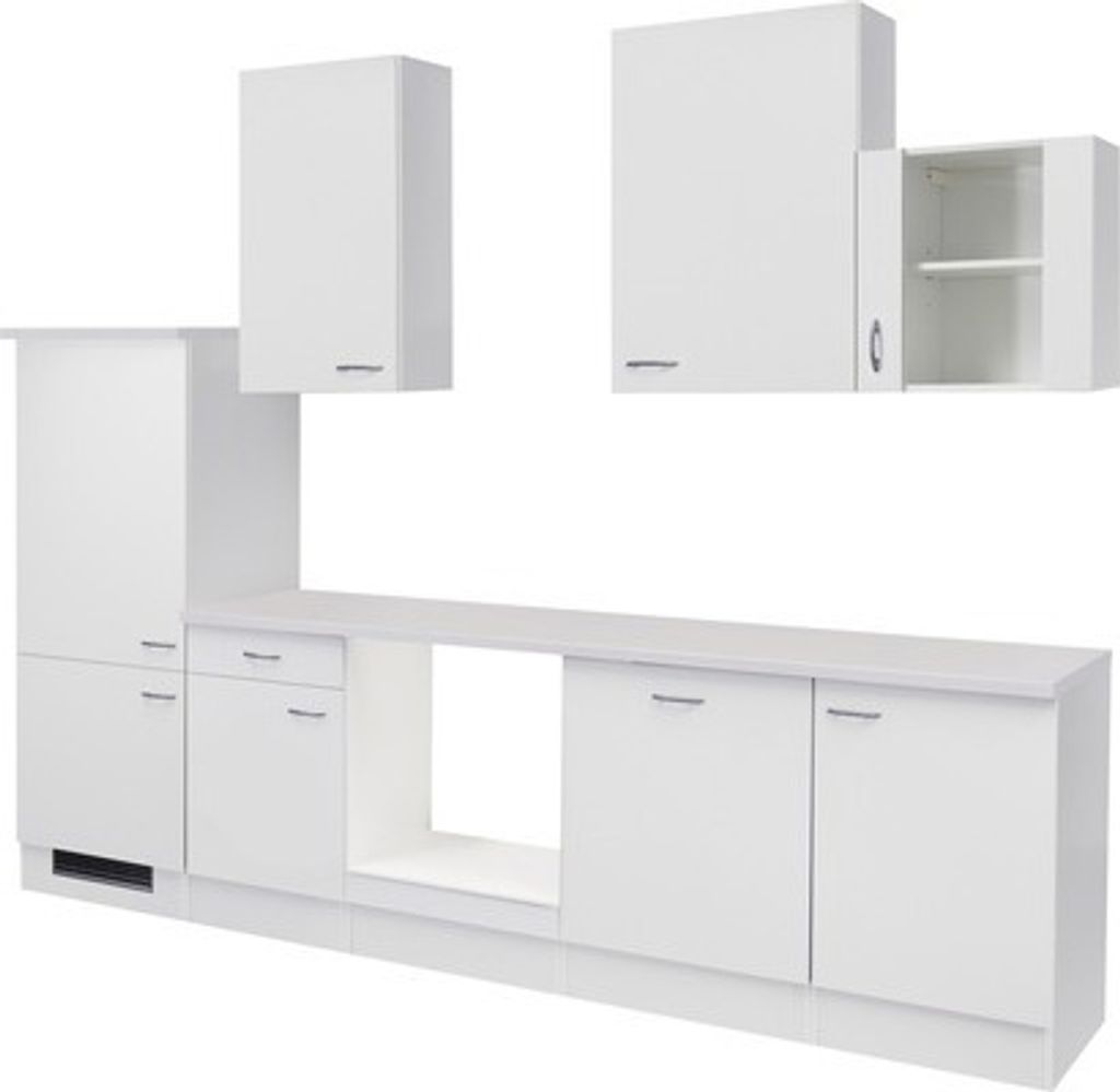 Flex Well Küchenzeile ohne Geräte Wito 280 cm weiß matt Produktbild 