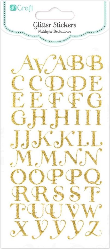 Stickers paillettes - DPCraft - Alphabet 50pcs Image du produit 
