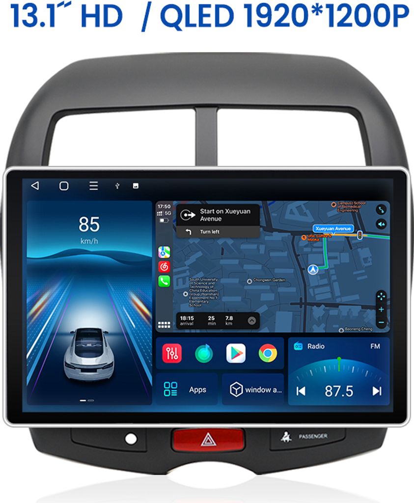 Carplay''13.1'' Für Mitsubishi ASX Android Autoradio Navi Zdjęcie produktu 