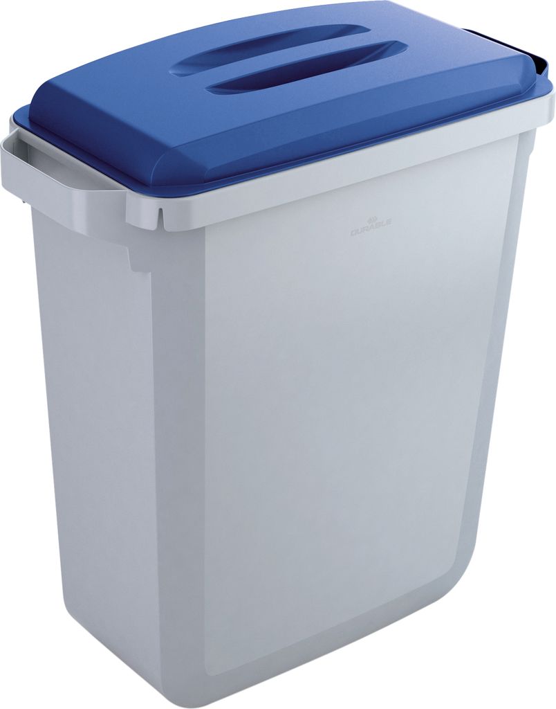 DURABLE Abfallbehälter DURABIN 60L + Deckel - grau/blau