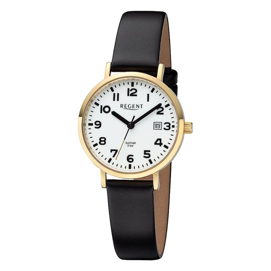 Regent Damen Uhr Lederarmband Leder Armbanduhr Analog Produktbild 