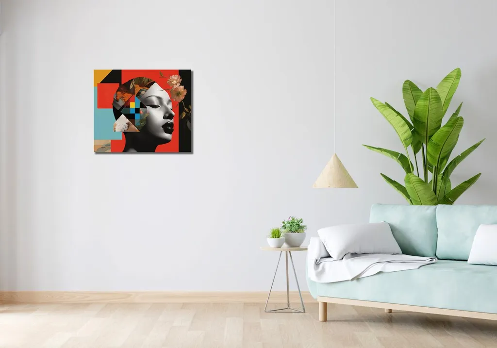 Tableau métal relief Fleur forgée 60x50 cm - Déco murale industrielle - 2