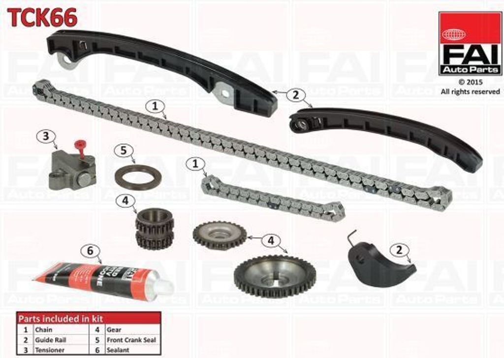 FAI AutoParts TCK66 Steuerkettensatz Steuerkette für NISSAN Qashqai / Qashqai +2 I (J10, NJ10) MICRA III (K12) JUKE (F15) Note (E11, NE11) MICRA IV