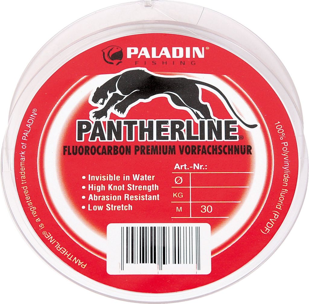 Paladin Fluo-Carbon-Vorfachschnur 30m 0,25mm 10kg- Fluorocarbonvorfach