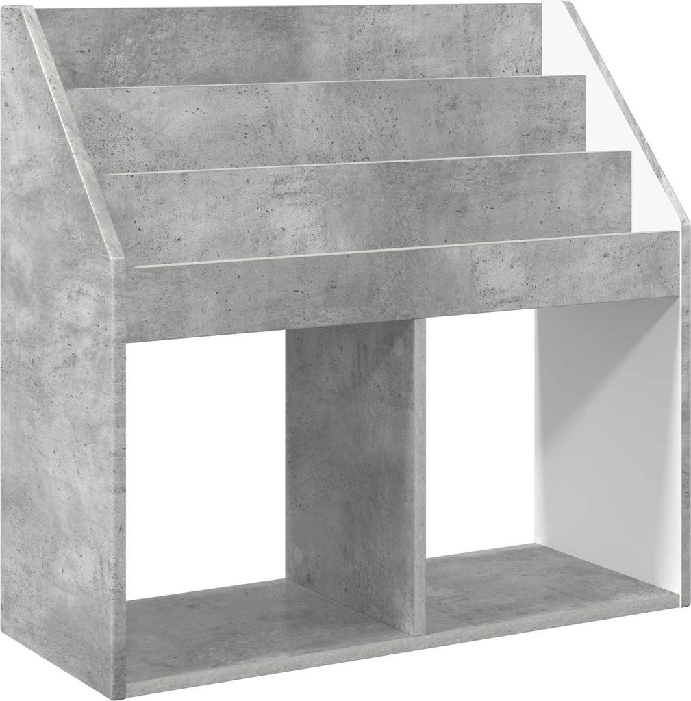 vidaXL Kinderregal Beton Grau 72,5 x 29,5 x 69 cm Holzwerkstoff
