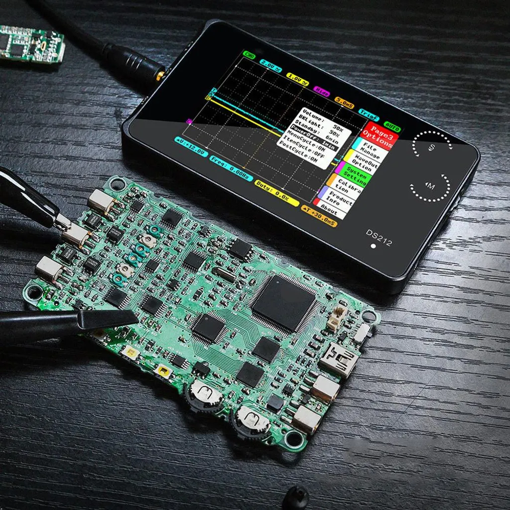 Oscilloscope compact DS212 idéal pour dépanner vos circuits n'importe où
