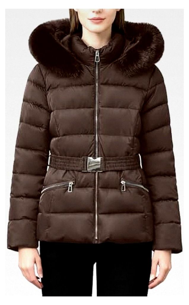 Damen Winterjacke Warme Steppjacke mit Kapuze Kurz Produktbild 