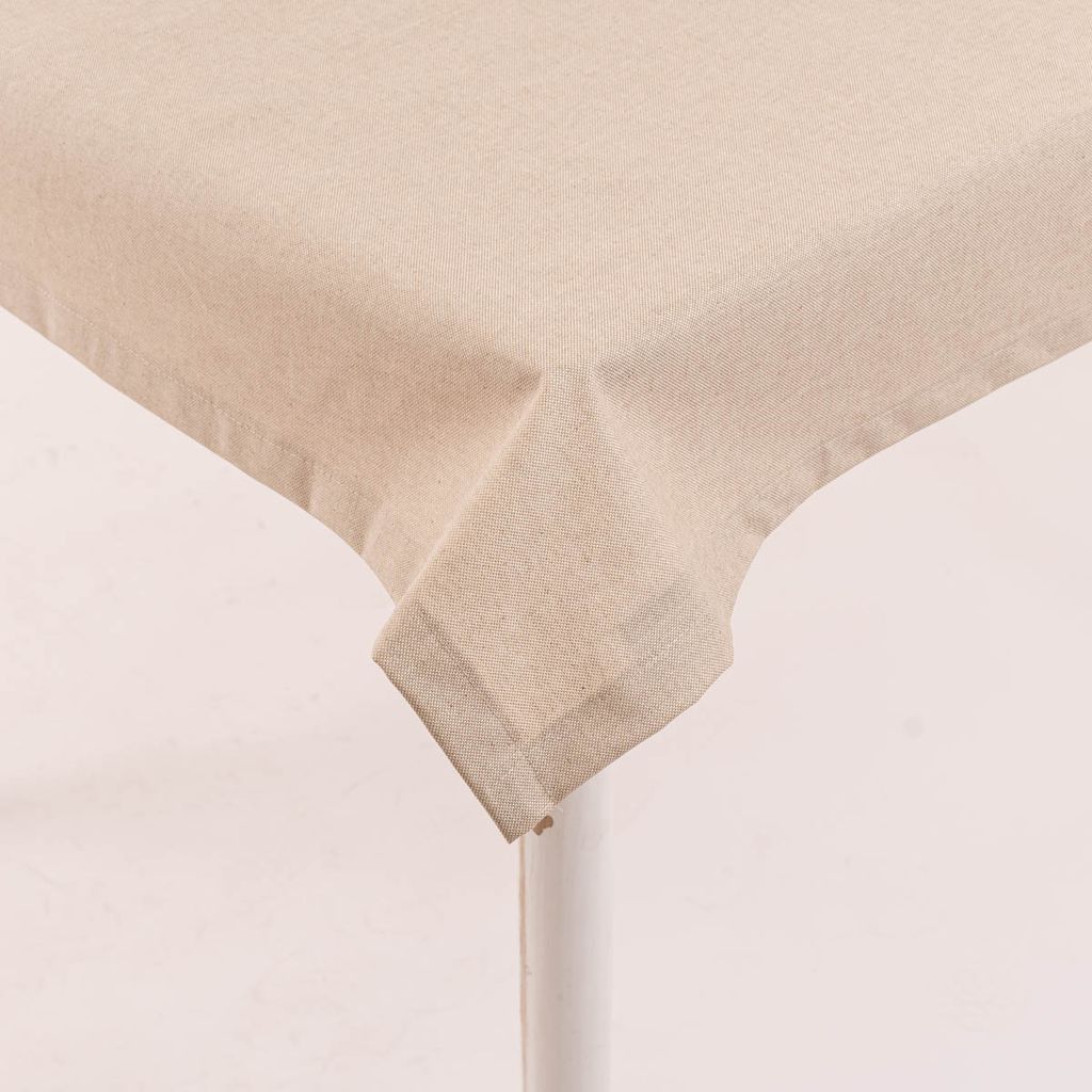 Tischdecke abwaschbar Leinenoptik natur div. Größen von SCHÖNER LEBEN Größe 80 x 80 cm (Mitteldecke)