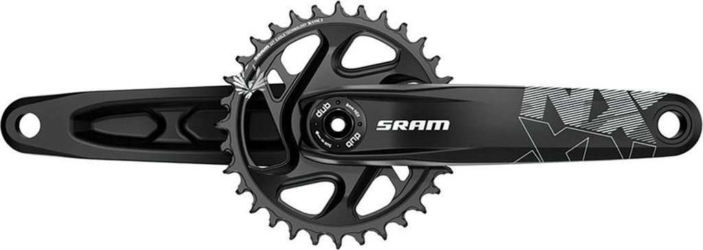 SRAM Kurbelgarnitur NX Eagle DUB 165mm o.DUB-Lager,DM.32-Z.11/12-f.,X-Sync2, schwarz (1 Set)