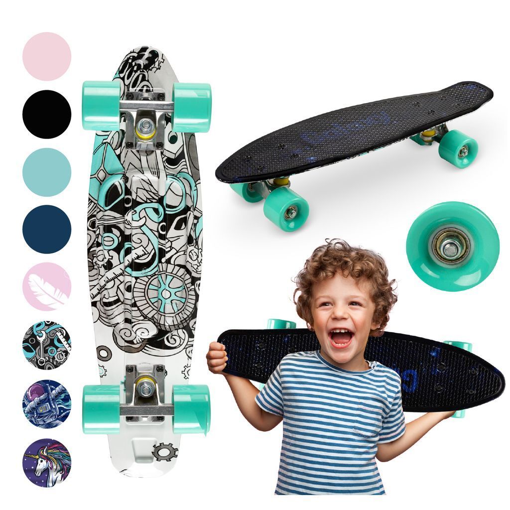 Kinderskateboard QKIDS Galaxy Anti-Rutsch ABEC-7 flerfarbig Produktbild 