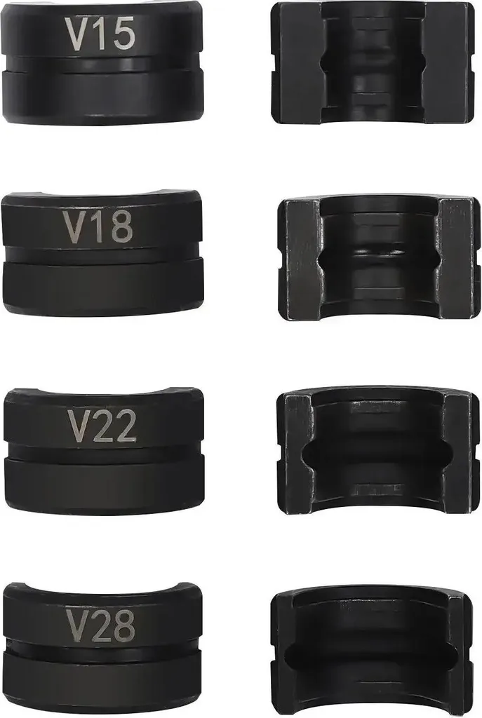 Ganasce Professionali Profilo V Set 4 Pezzi per Pressatrice Rame 45Cr