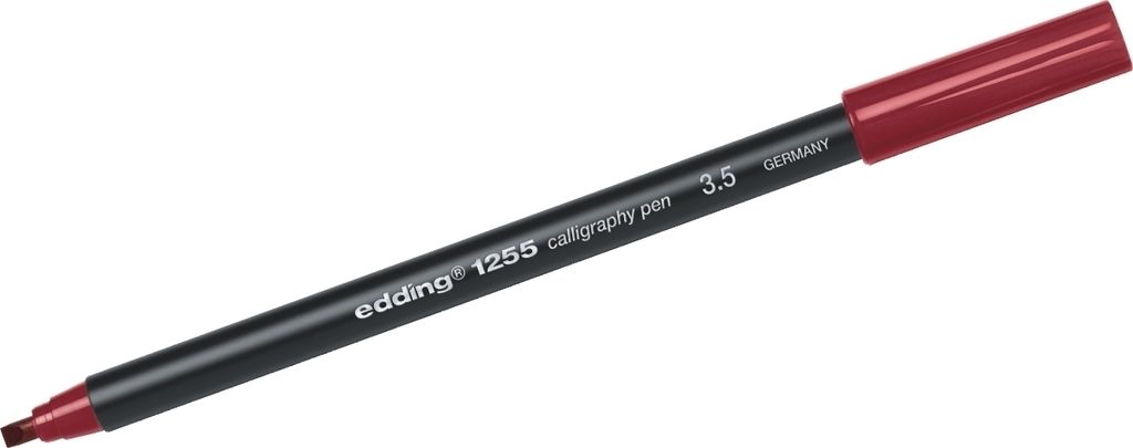 Kalligrafie-Stift edding 1255 3.5mm karmesinrot Packung mit 10 Stück