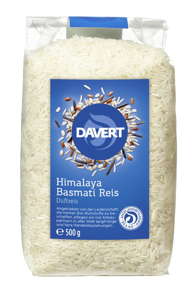 Davert - Himalaya Basmati Reis, duftender Reis - 500g