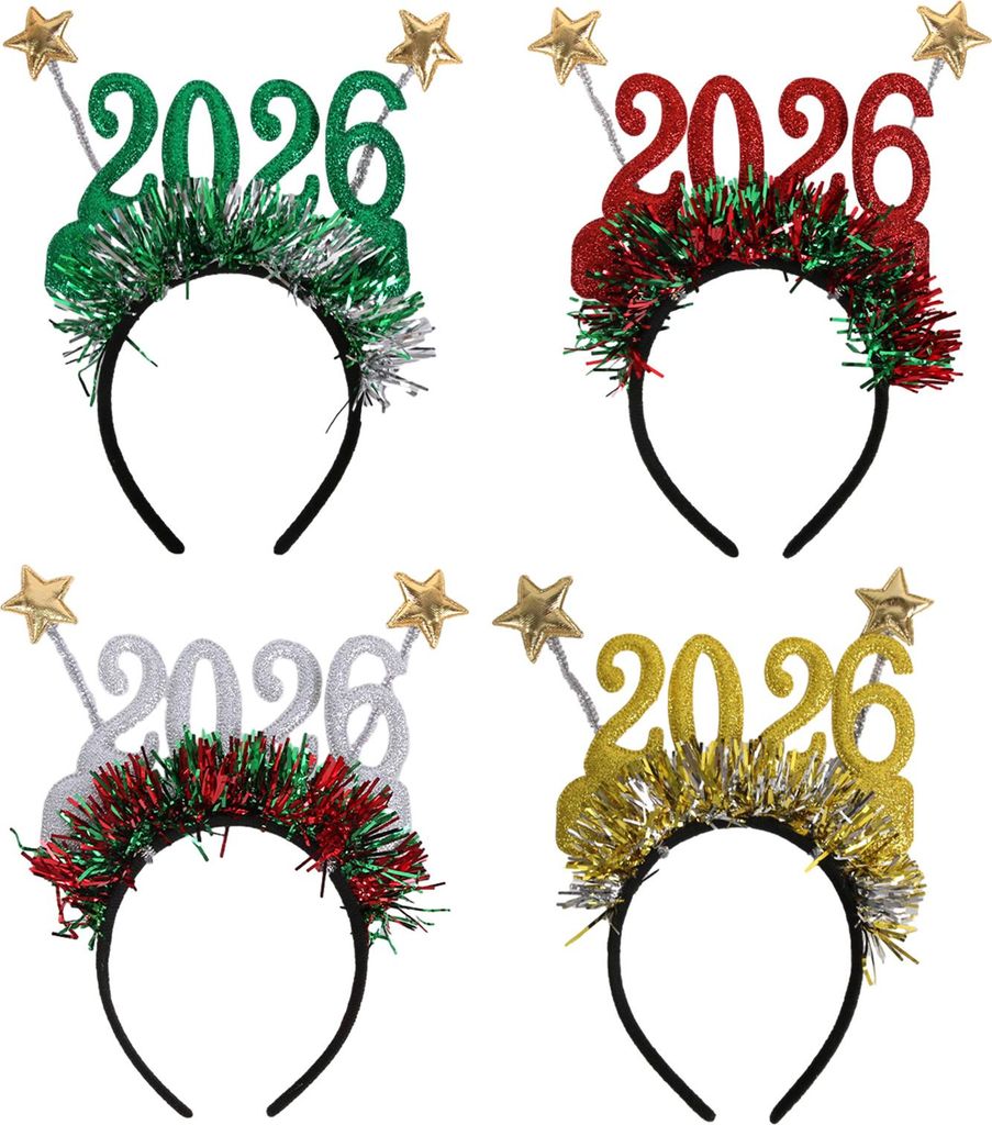 Glitzerndes Haarband 2026 für Silvester, Weihnachtsfeiern und festliche Anlässe – Haaraccessoire mit Sternen