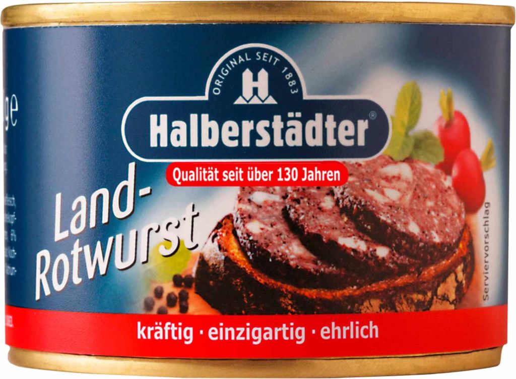 Halberstädter Landrotwurst (160g Dose) Produktbild 