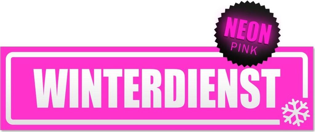 Winterdienst Schneeflocke invertiert Magnetschild Schild magnetisch