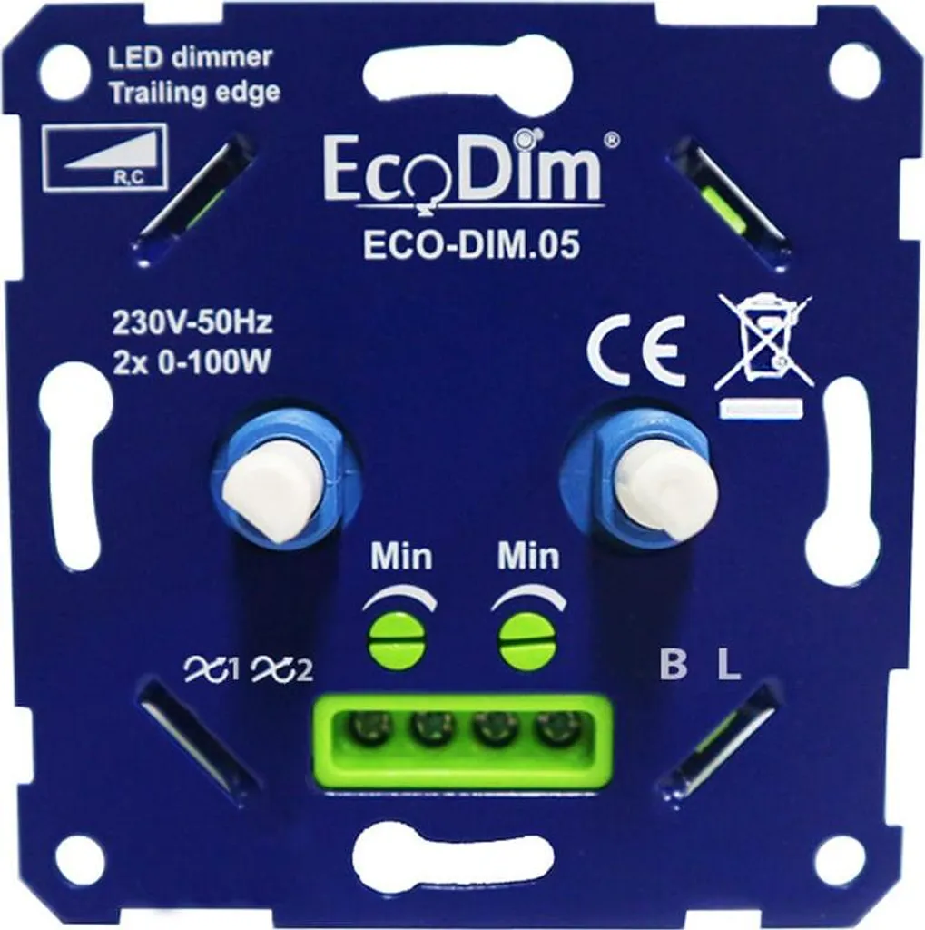 Variateur LED Double de Luminosité 2 x 100W pour Boîte d'Encastrement