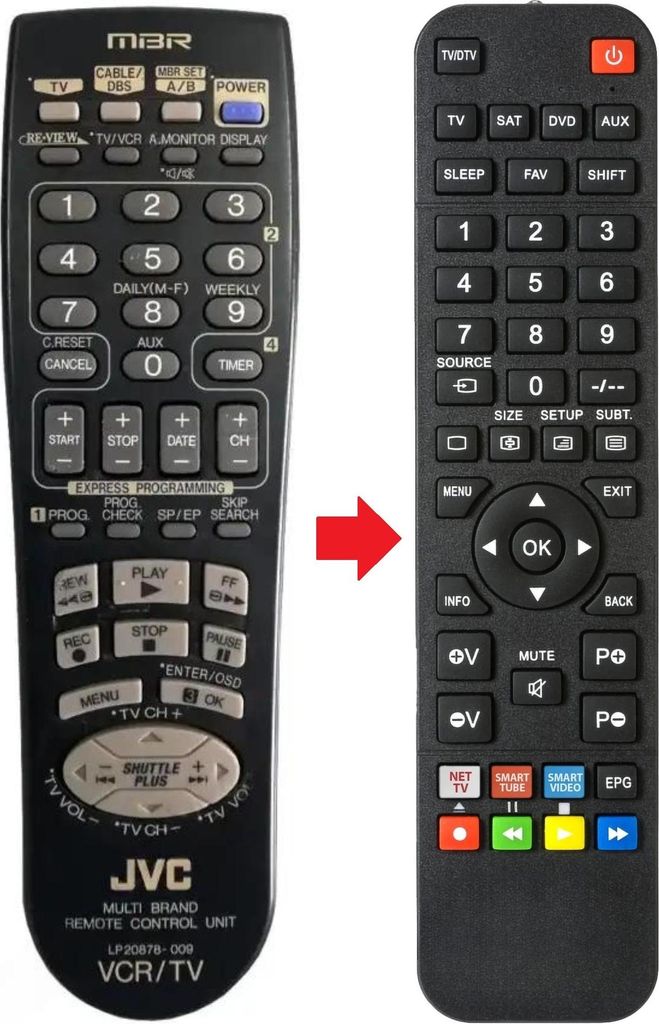 Fernbedienung passend für JVC LP20878-009