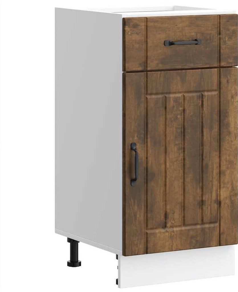 Küchen-Unterschrank Lucca Räuchereiche Holzwerkstoff