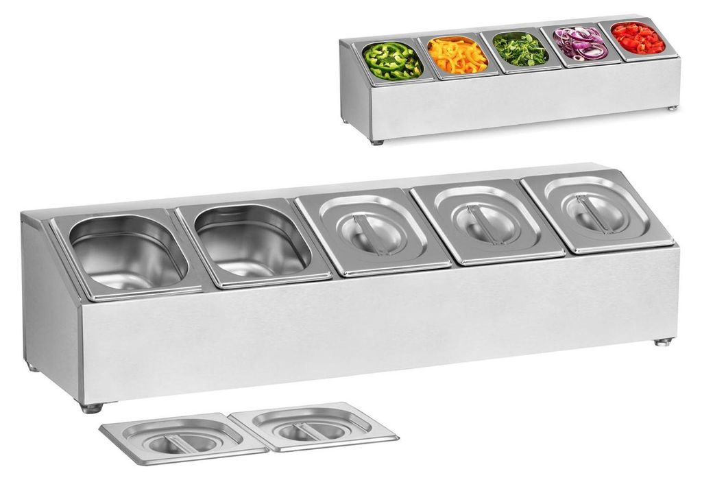 Ekspozytor Stojak Na Pojemniki Gastronomiczne 5 X Gn1/6 + 5 Zdjęcie produktu 
