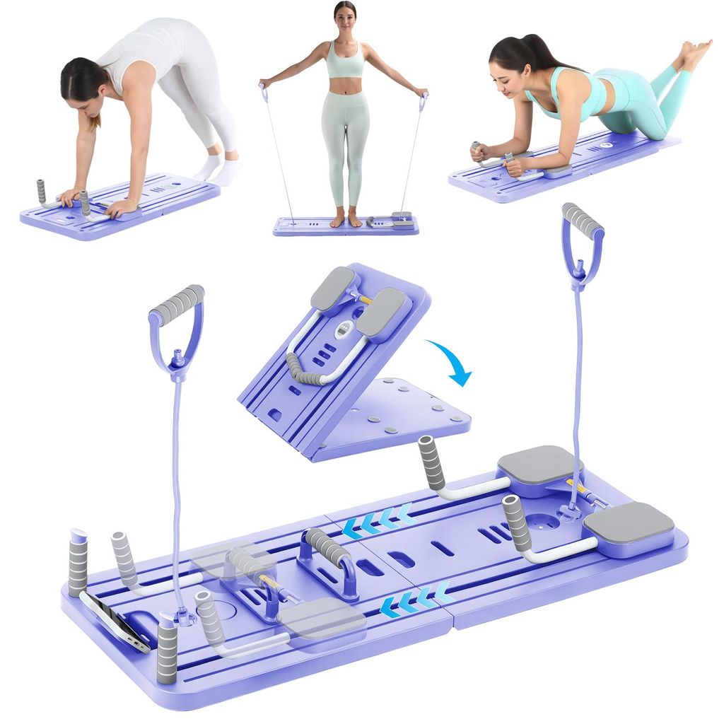 Klappbares Pilates Board mit Timer, Widerstandsbändern, Produktbild 