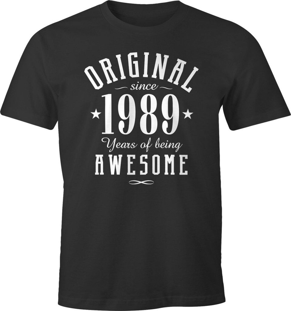 Herren T-Shirt Geburtstag anpassbarer Jahrgang Retro College Stil Geschenk für Männer MoonWorks anthrazit 3XL