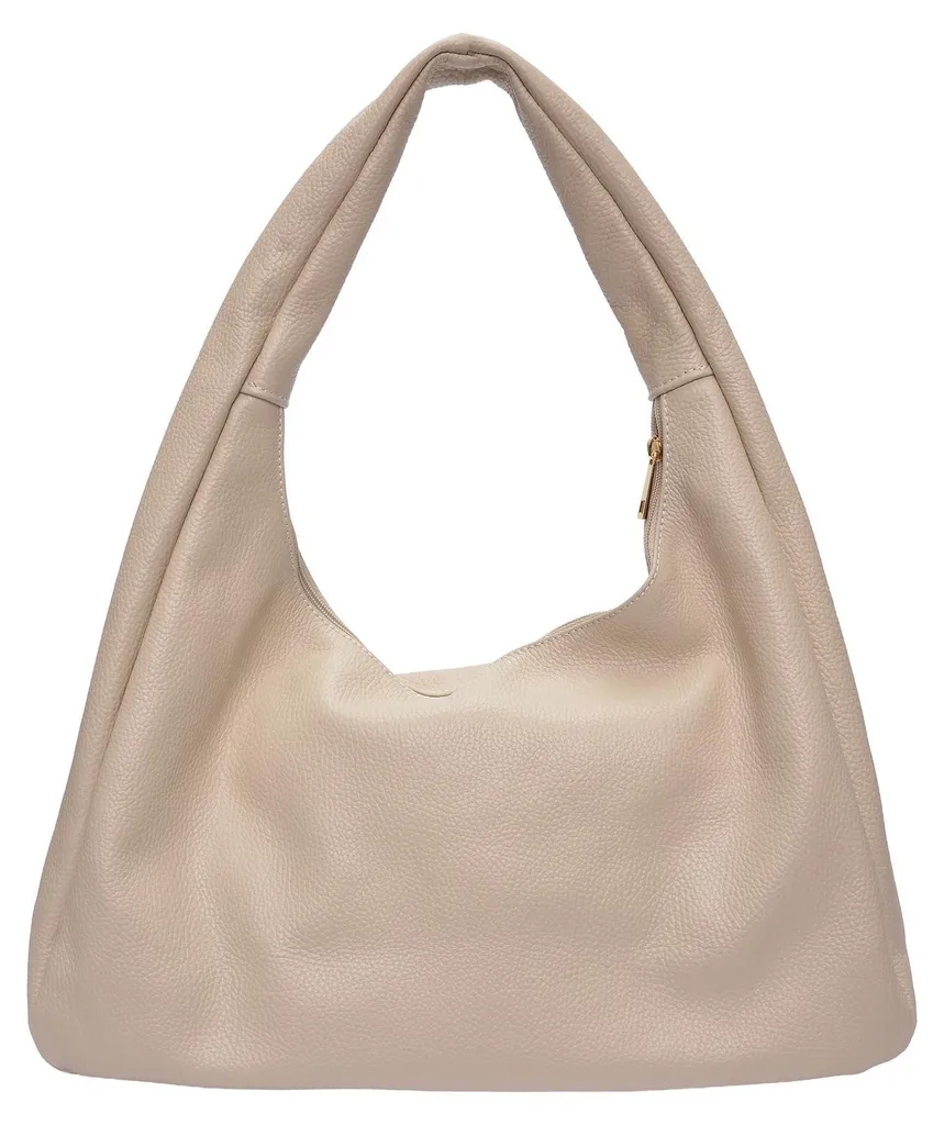 Grand sac à main hobo beige Roberta M : chic et pratique pour le quotidien