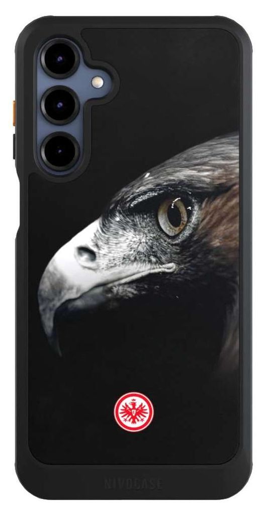 NIVOCASE Hülle für Samsung Galaxy A16 5G Handyhülle NIVOcore Case Schwarz Europameisterschaft Eintracht Frankfurt Offizielles Lizenzprodukt