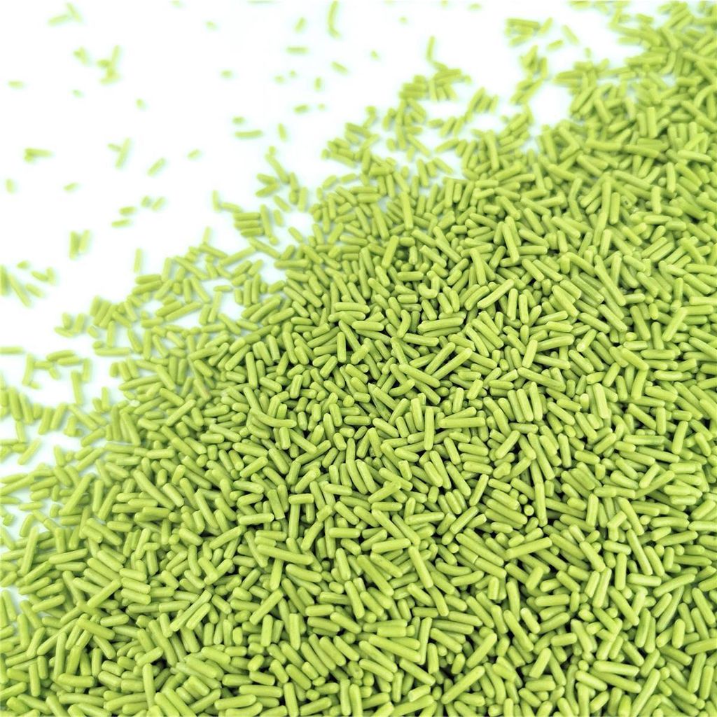 Streuselheld Jimmie ́s Hellgrün 120g Streusel zum Dekorieren und Verzieren von Gebäck aller Art wie Torten Kuchen Keksen Zuckerstreusel