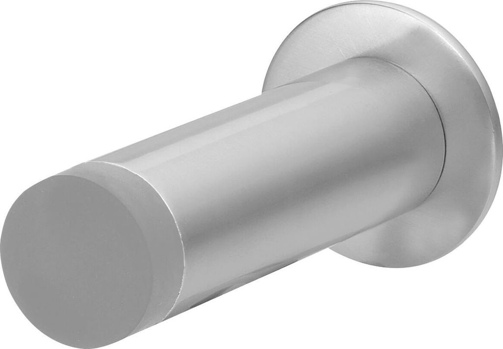 SOLIDO Wandtürpuffer - ø 20 mm, mit Gummikappe, Türpuffer Gesamtlänge 6 cm, silber eloxiert