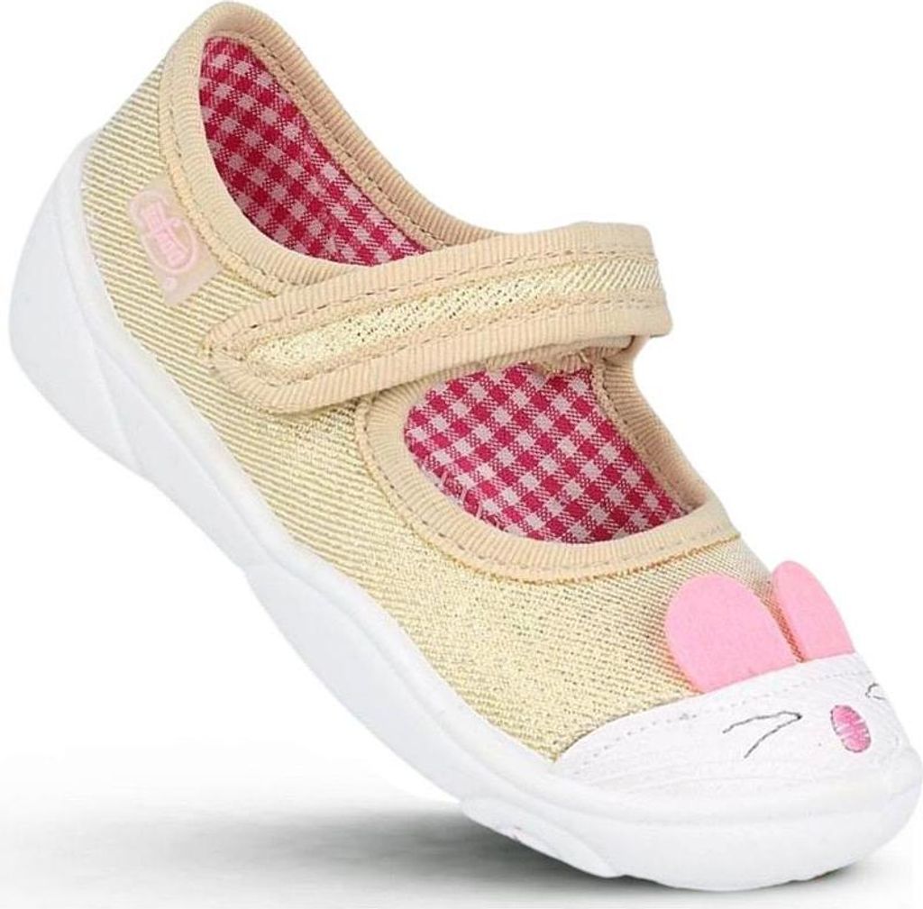 Befado Mädchen Kinder Hausschuhe Klett Textilschuhe Produktbild 