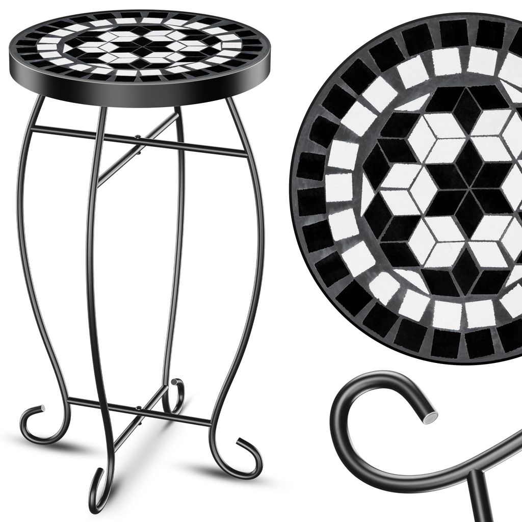 KESSER® Mosaiktisch Bistrotisch Blumenhocker Rund 60x34cm Produktbild 