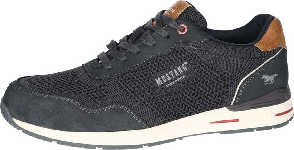 Mustang Herren Sneaker luftig sportlich und pflegeleichter Schnürschuh 4154-317, Größe:41 EU, Farbe:Mehrfarbig