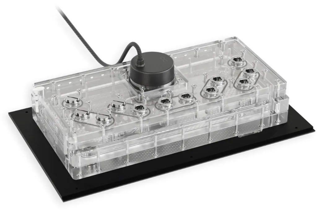 Distroplate Alphacool Apex avec Pompe : Éliminez les Tubes Complexes - 2