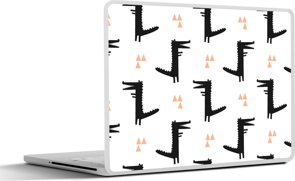 MuchoWow Laptop Aufkleber Sticker Cover Jugendlich - Krokodil - Tiere - Muster 36.5x27.5 cm - Laptop-Sticker