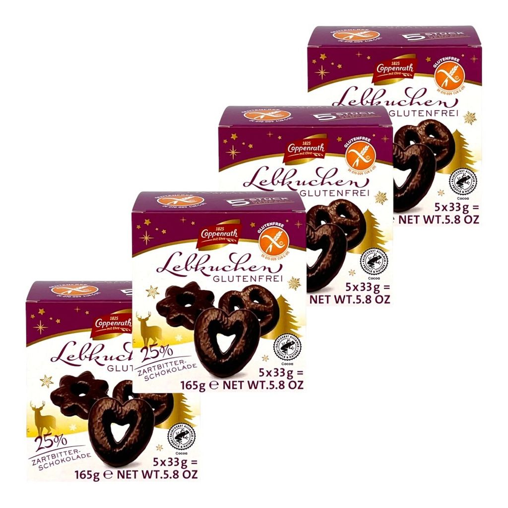 Coppenrath Lebkuchen Glutenfrei 165g | Zartbitterschokolade Produktbild 