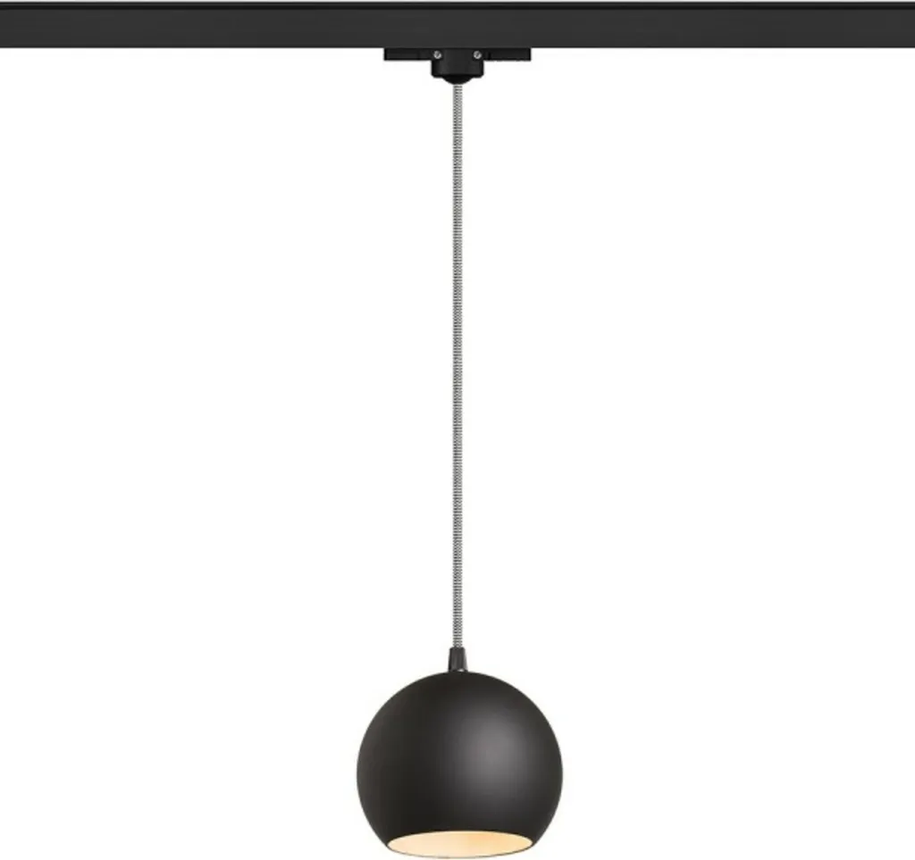 Suspension pour rail cuisine et salon verre noir RENDL COPA E27